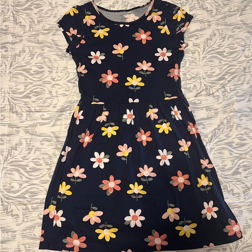 Carters kid navy blue dress. Sz. 12